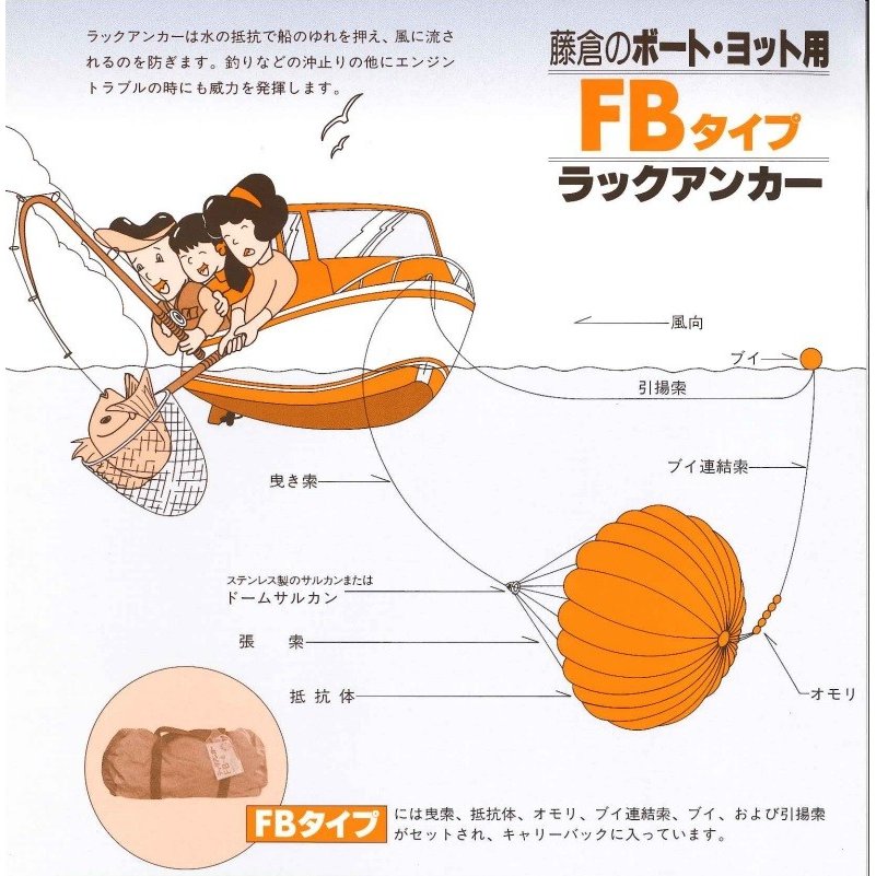 ユニマットマリン｜シーアンカー／パラアンカー通販】パラシュート型  