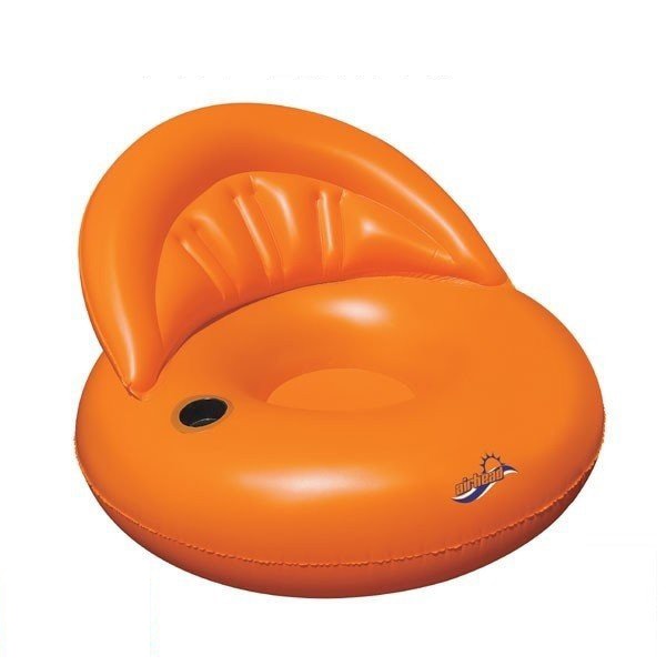 プール エアソファ オレンジ 浮輪