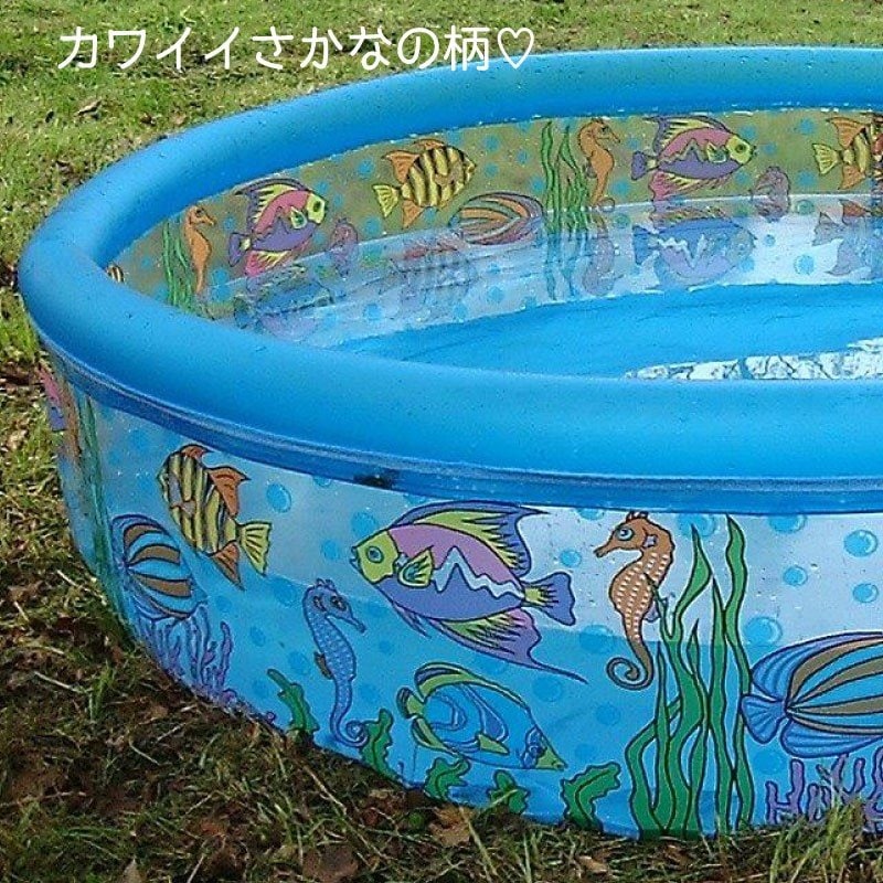ビニールプール 丸型 水遊び ファミリープール 150 / 簡単 設置 準備 家庭用 水遊び