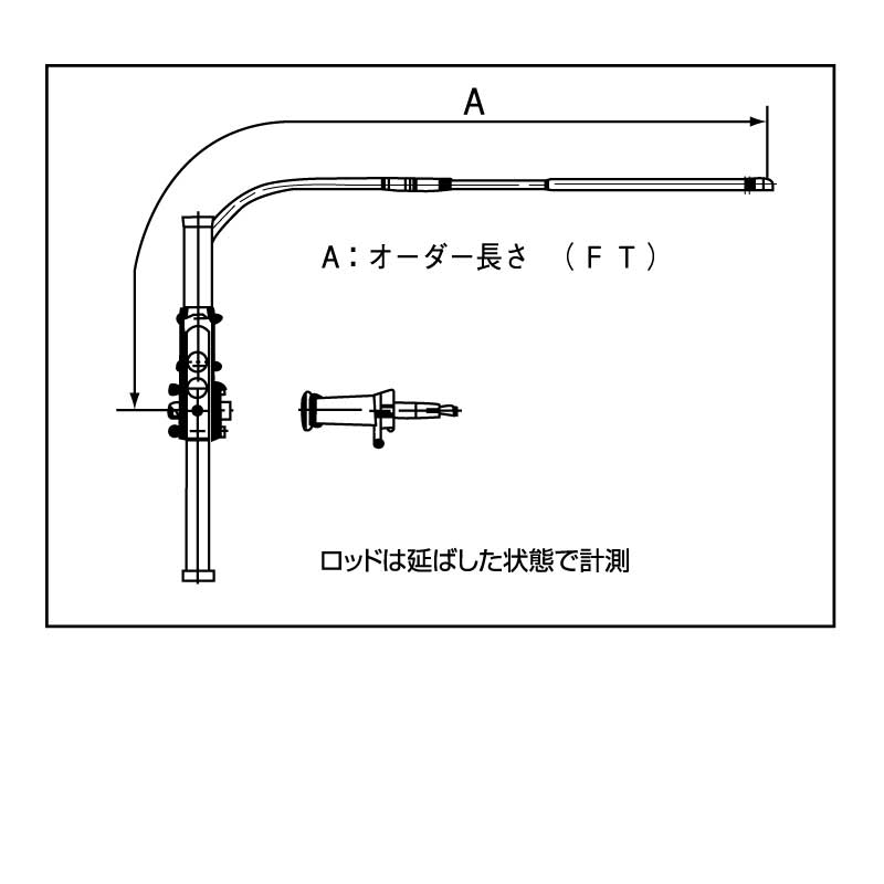 【メーカー直送】 HI-LEX ステアリングケーブルセット 14.5フィート　14.5ｆｔ　SAR90A