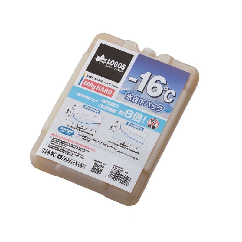 LOGOS ロゴス 氷点下パック ＧＴ-16℃ ハード 600g 81660612 /　保冷剤 長持ち クーラーボックス BBQ