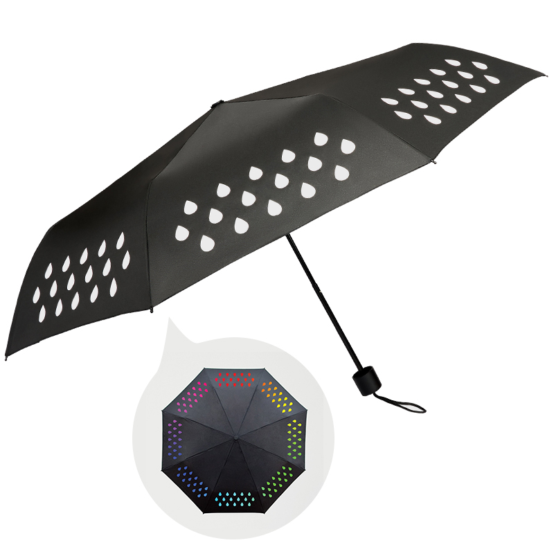 SUCK UK Umbrella Colour Change カラーチェンジ アンブレラ / 折り畳み傘 折りたたみ 黒 レインボー