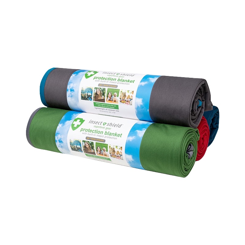 【選択あり】 インセクトシールド 虫よけ プロテクション ブランケット 全4色 / グリーン グレイ レッド ネイビー
