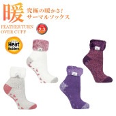 【選択あり】HEAT HOLDERS ヒートホルダーズ サーマルソックス LOUNGE SOCKS EATHER TURN OVER CUFF レディース 22.5cm〜26.5cm BSLHH105