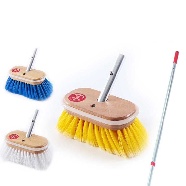 <送料都度見積もり><メーカー直送> 【選択あり】 インターコムマリン プレミアムデッキブラシ 6インチ ハンドル付セット