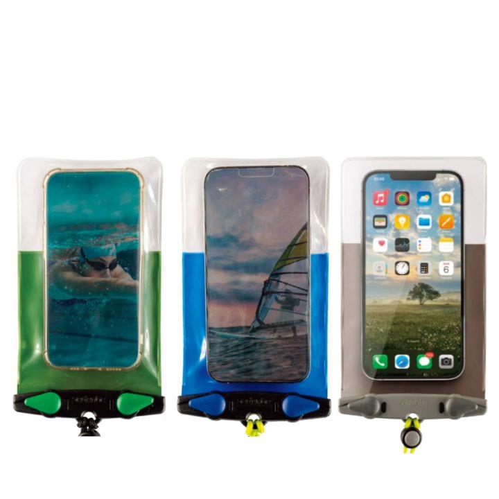【選択あり】 AQUAPAC アクアパック 防水スマホケース・Plus Plus / ダークグリーン ブルー グレー ストラップ付