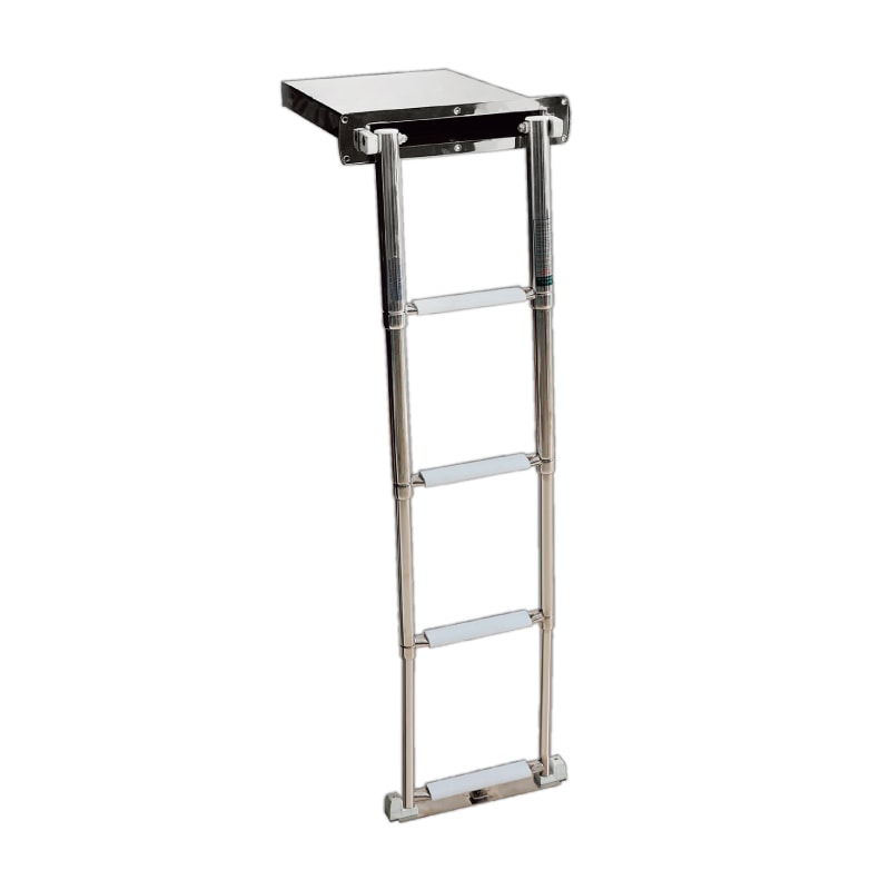 折り畳み ボートラダー ４段 / ステンレススチール はしご コンパクト収納