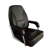 Aqualand Marin キャプテンシート ブラック フットレストなし / 椅子 ボートシート 80005|ボート内装品|ボート用品・船舶用品