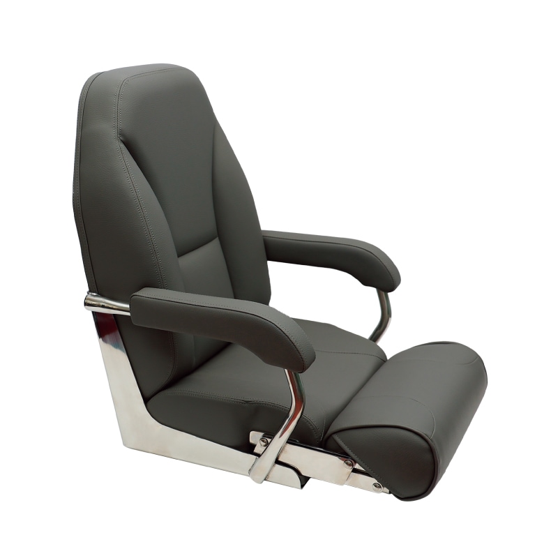 Aqualand Marine キャプテンシート ブラック フットレスト付き / 椅子 ボートシート 80006