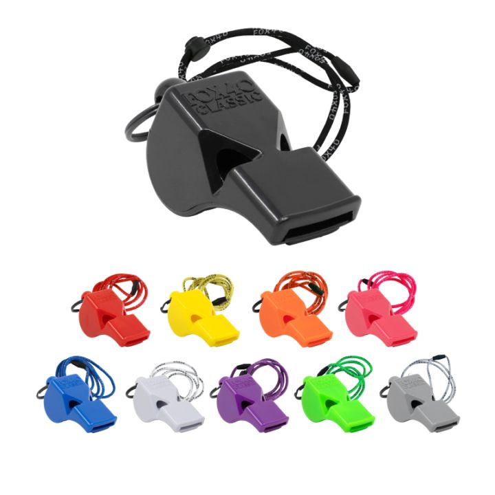 【選択あり】 FOX40 CLASSIC クラッシック ランヤード付き/ ホイッスル 笛 コルク玉なし 審判  ストラップ付