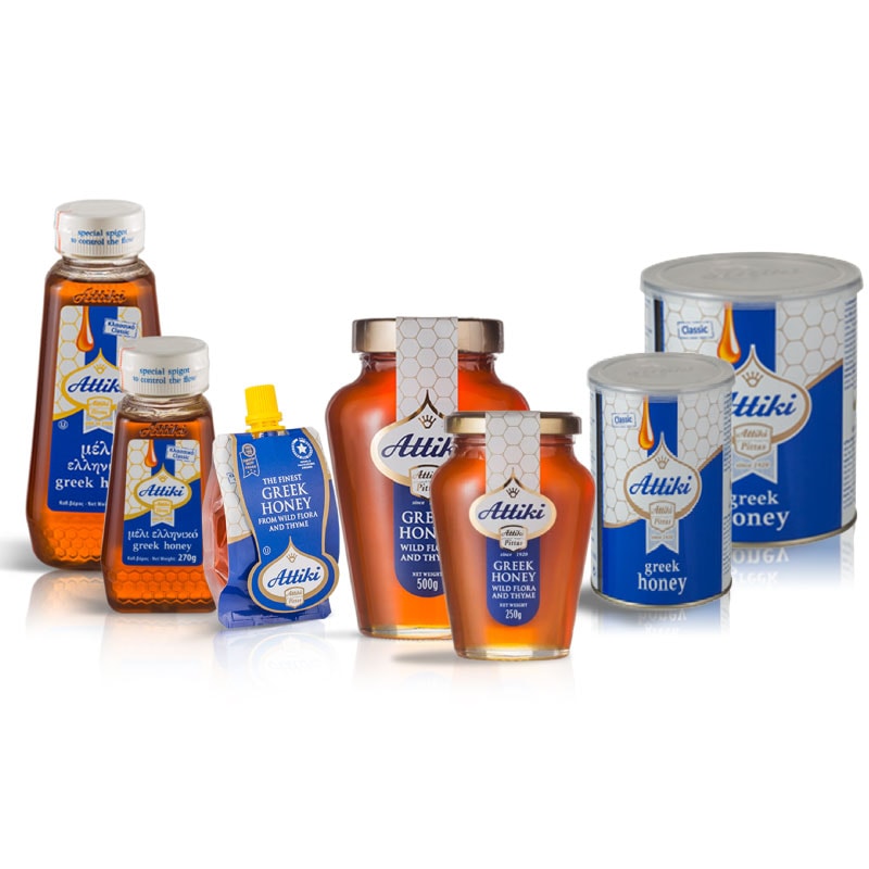 【選択あり】Attikiアッティキ100％天然ハチミツ ギリシャ産|おいしい タイムの花 greek honey 濃厚 栄養豊富 お土産 高級