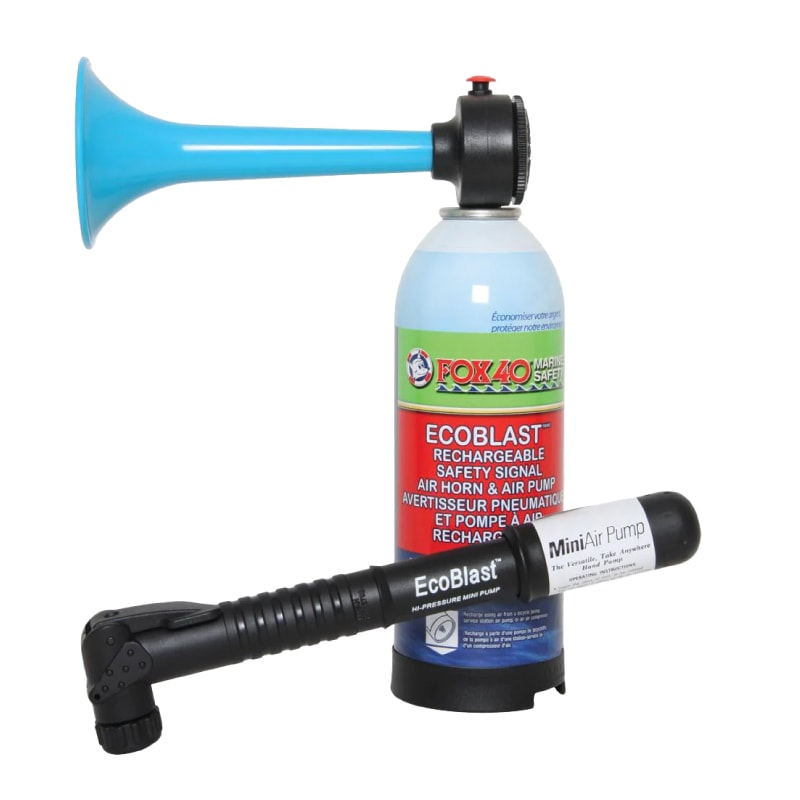 FOX40 エコブラストエアホーン+ポンプ / 空気補充式 120db 大音量 スポーツ 熊除け ミニエアポンプ付き 災害備え