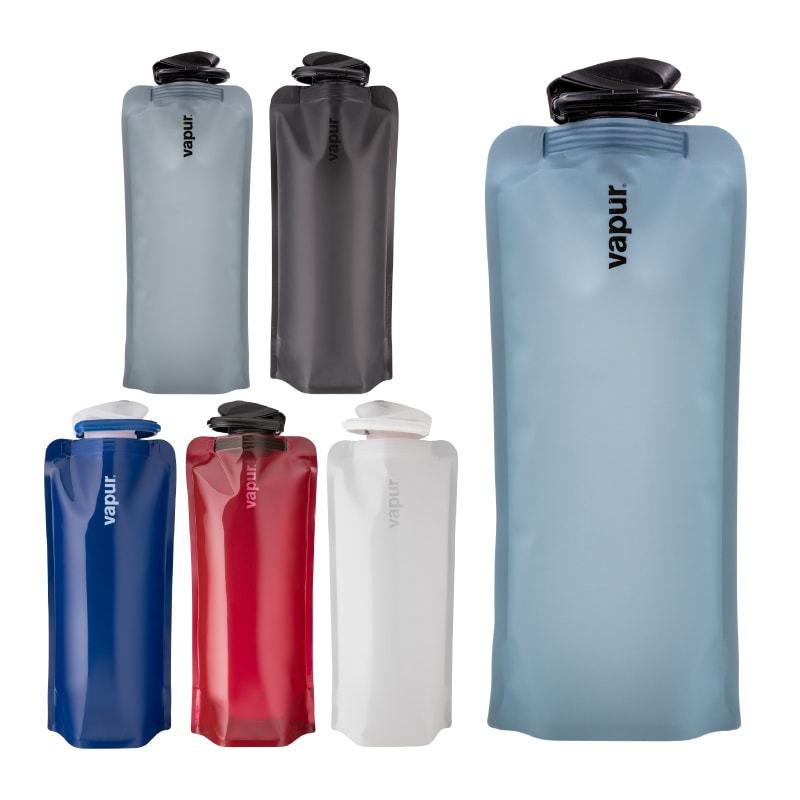 【選択あり】vapur ヴェイパー  Anti-Bottle Wide Mouth 1L  / 6色 折畳み 水筒 冷凍 洗える カラビナ付き