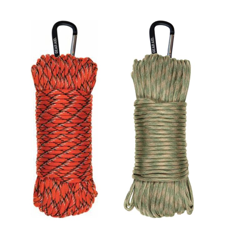 【選択あり】ギアエイド GEAR AID 550 パラコード 100ft 4mm / パラシュートコード ナイロン製 カラビナ キャンプ テント タープ ガイロープ