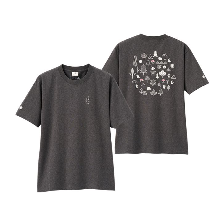 【3月19日 発売】【選択あり】 LOGOS ロゴス ポケモン Tシャツ 37501001･37501002･37501003･37501004･37501005 / 半袖 XS	S	M	L	XL チャコールグレー ユニセックス
