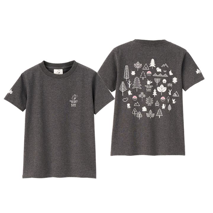 【3月19日 発売】【選択あり】 LOGOS ロゴス ポケモン KIDS Tシャツ 37561001･37561002･37561003･37561004･37561005 / 半袖 100	110 120 130 140 チャコールグレー こども服