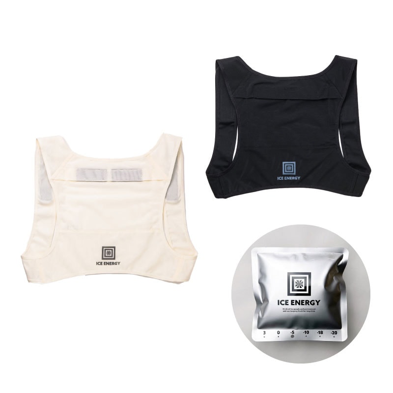 【黒/セット品】ICE ENERGY アイスエナジーウェアシリーズ プロフィットベスト S~LLサイズ 黒 専用保冷剤付き 