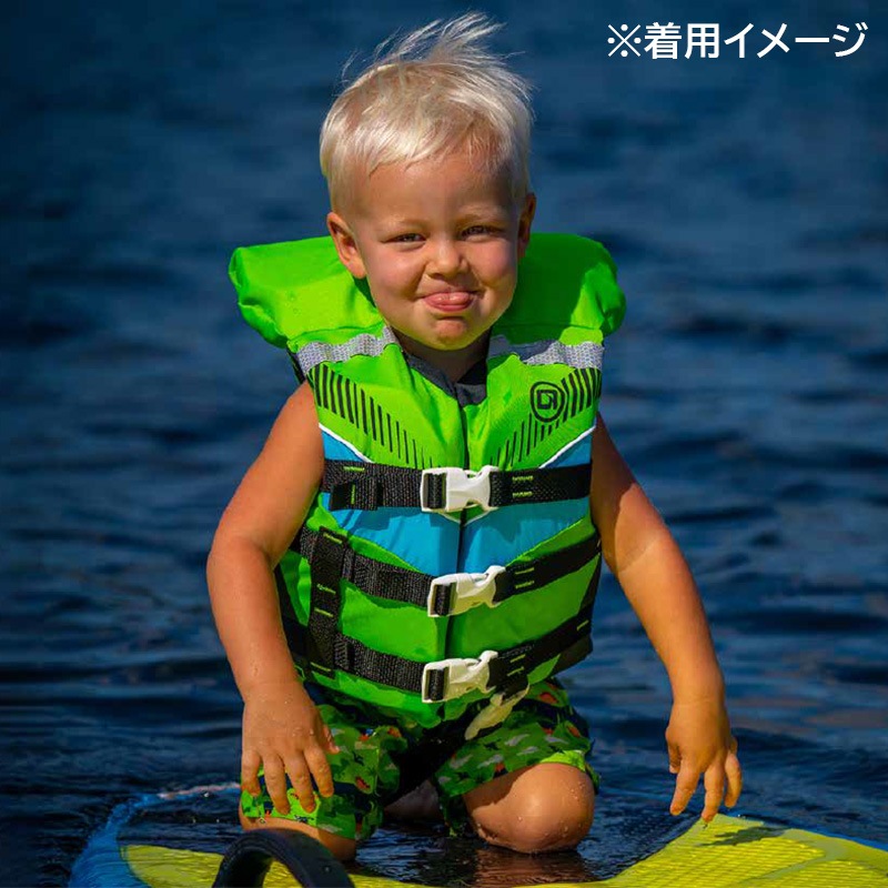 【選択あり】 OBRIEN オブライエン CHILD NYLON LIFE JACKET W / 子供用ナイロンベスト グリーン ピンク