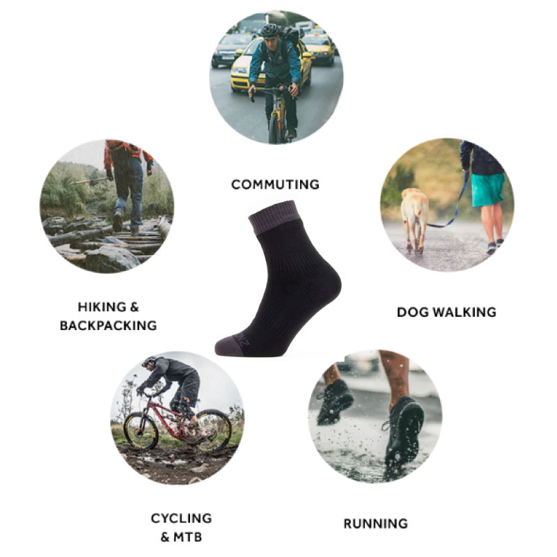 <取り寄せ>【選択あり】 Seal Skinz シールスキンズ Warm Weather Ankle Length Sock 11100054-1100 / Black Grey S-XL 完全防水 靴下 ソックス