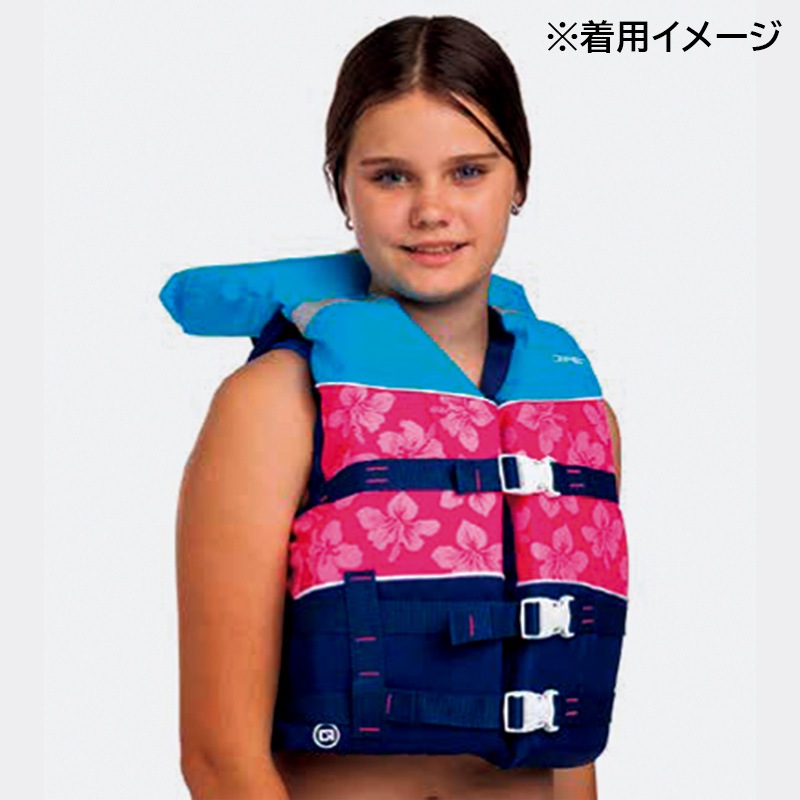 【選択あり】 OBRIEN オブライエン YOUTH NYLON LIFE JACKET W / 子供用ナイロンベスト グリーン ピンク