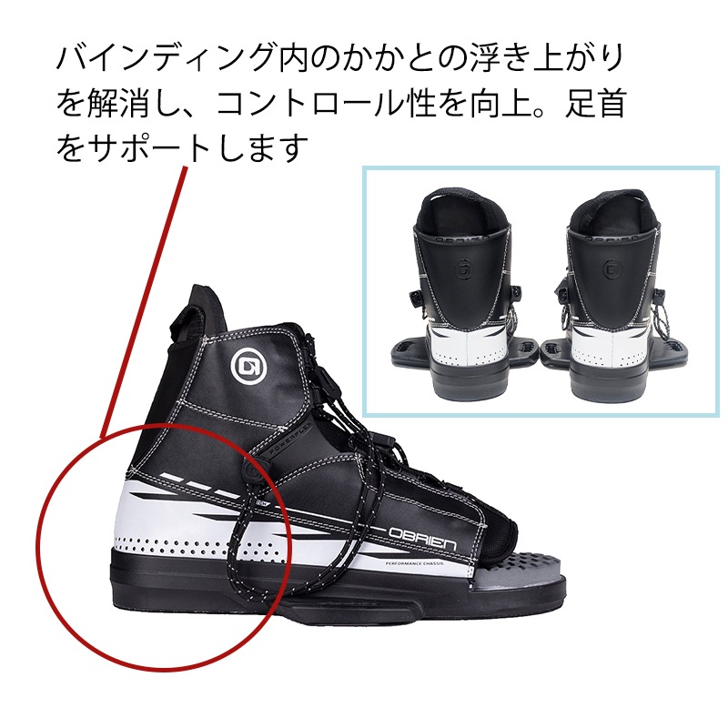 【選択あり】 OBRIEN オブライエン CLUTCH クラッチ ウェイクボードビンディングブーツ / ブラック ウェイクブーツ フライボード 水上スキー 靴