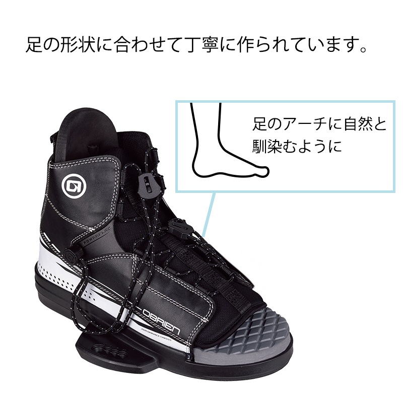【選択あり】 OBRIEN オブライエン CLUTCH クラッチ ウェイクボードビンディングブーツ / ブラック ウェイクブーツ フライボード 水上スキー 靴