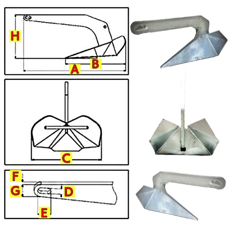 ユニマットマリン｜アンカー通販】デルタアンカー 15kg