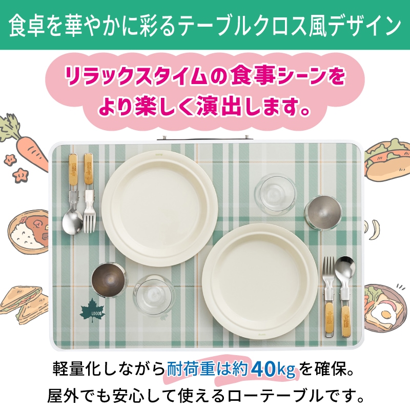 LOGOS ロゴス ソリッド ローテーブル 6040 / 73521000 アウトドア テーブル 屋内・屋外 コンパクト 軽量 耐荷重40㎏