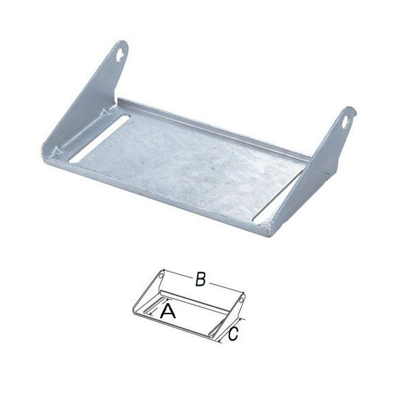 パネルブラケット トレーラー用 スチール製 134mm