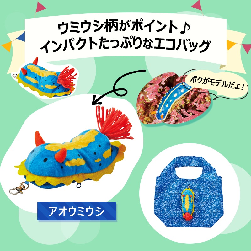 ＜入荷しました！＞【選択あり】 セトクラフト エコバッグ ウミウシ / アオウミウシ シンデレラウミウシ ウデフリツノザヤウミウシ