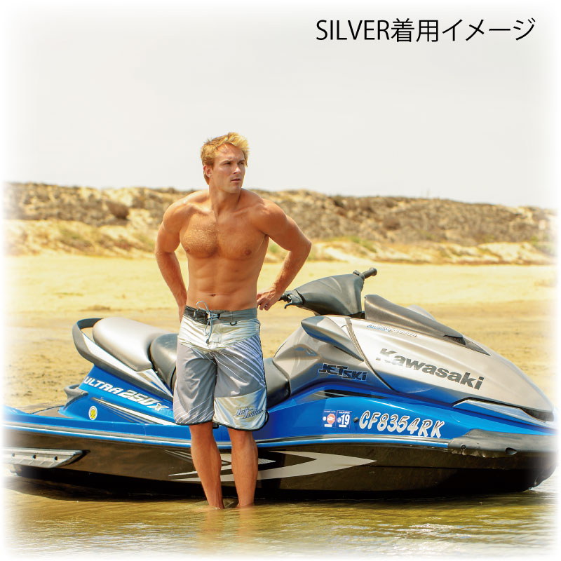 【選択あり】Jettribe METALLIC BOARD SHORTS ジェットトライブ メタリックボードショーツ ゴールド シルバー / 水上バイク ウェア