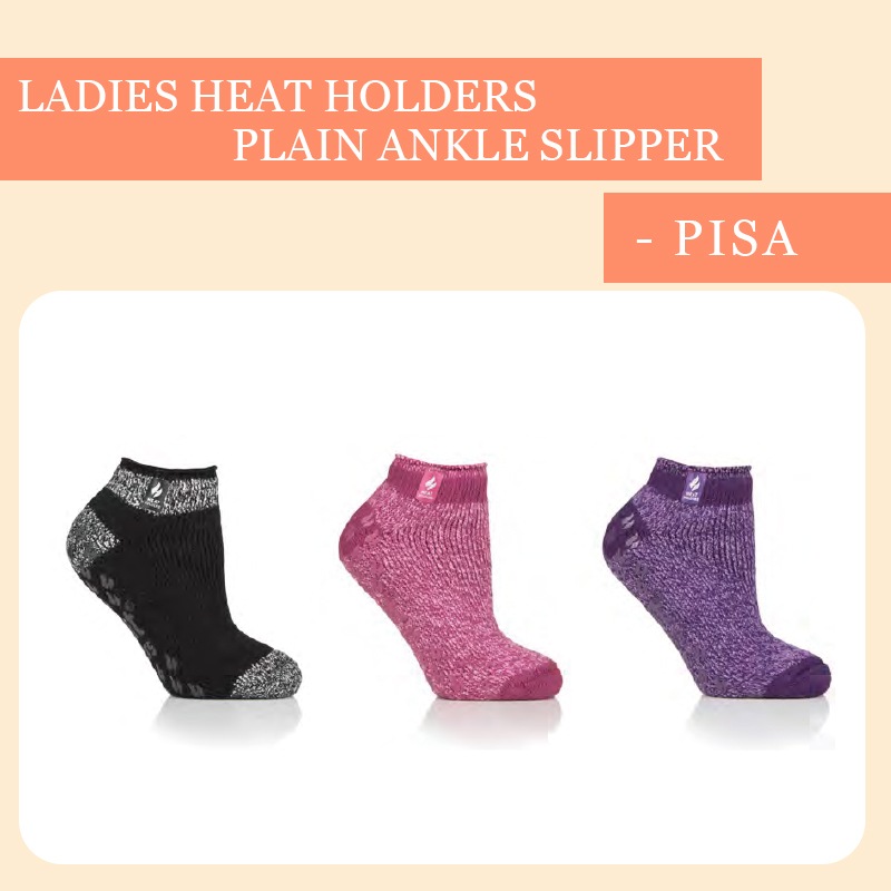 【選択あり】HEAT HOLDERS ヒートホルダーズ サーマルソックス PLAIN ANKLE SLIPPER PISA レディース 22.5cm～26.5cm BSLHH498G1 / 靴下 暖かい 防寒 保温