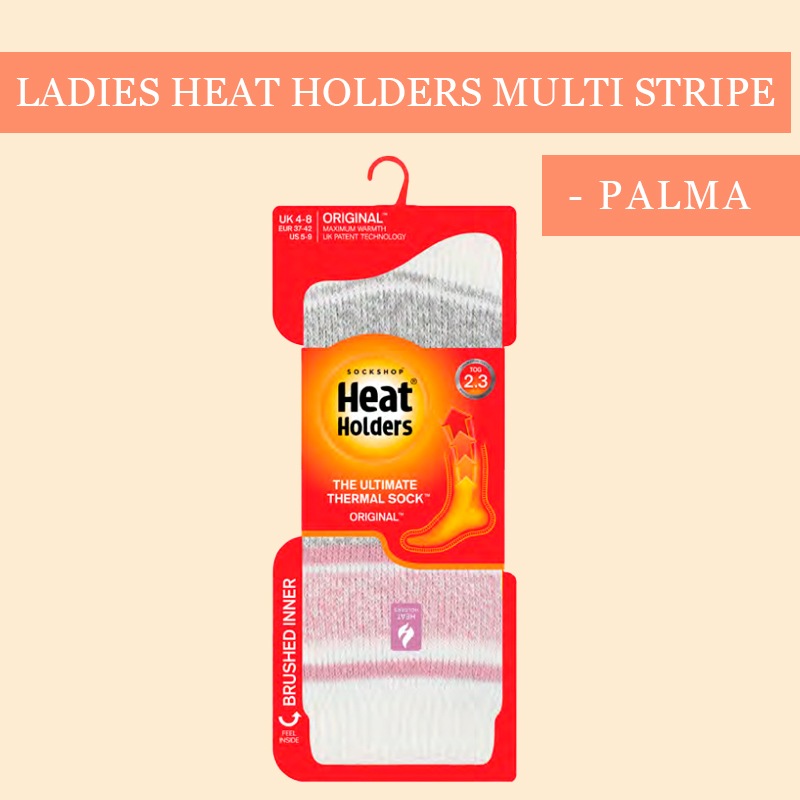 【選択あり】HEAT HOLDERS ヒートホルダーズ サーマルソックス MULTI STRIPE BARCELONA レディース 22.5cm～26.5cm BSLHH508G1 / 靴下 暖かい 防寒 保温