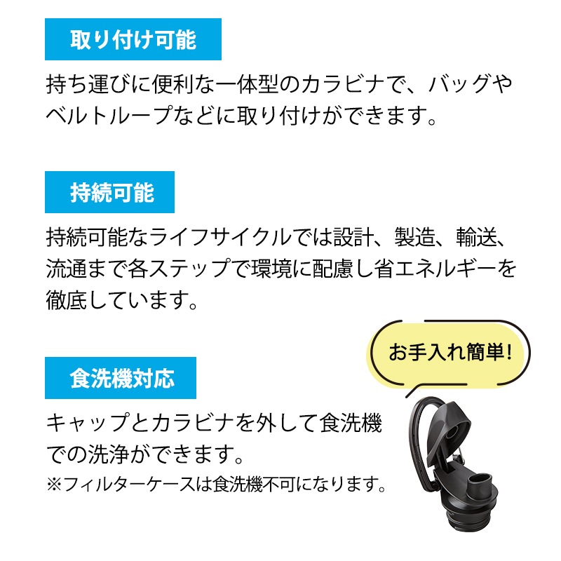 vapur ヴェイパー アンチボトル マイクロフィルターセット 1L/ ブラックアウト