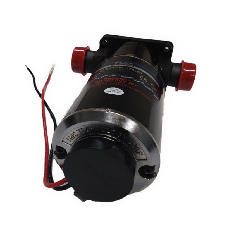 【選択あり】 TMC 電動トイレ用 補修パーツ モーターポンプ 12V 24V ホース差込式 ブラック / 電動 マリントイレ ポンプセット インペラー