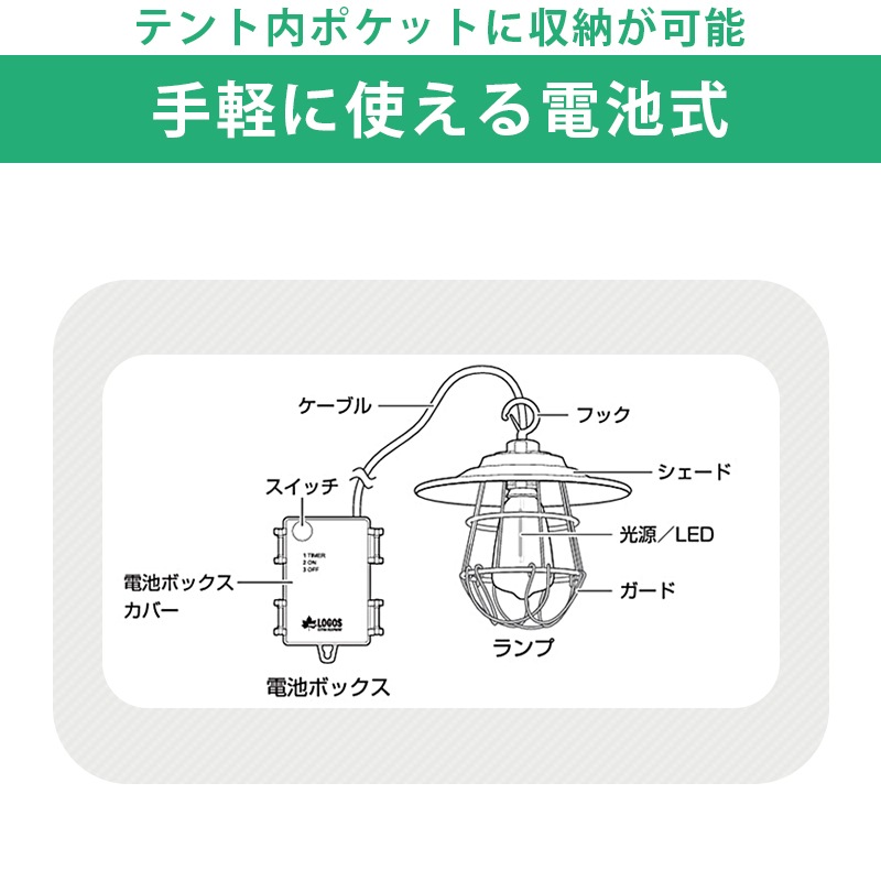 LOGOS ロゴス どんぐりランプ 74175045