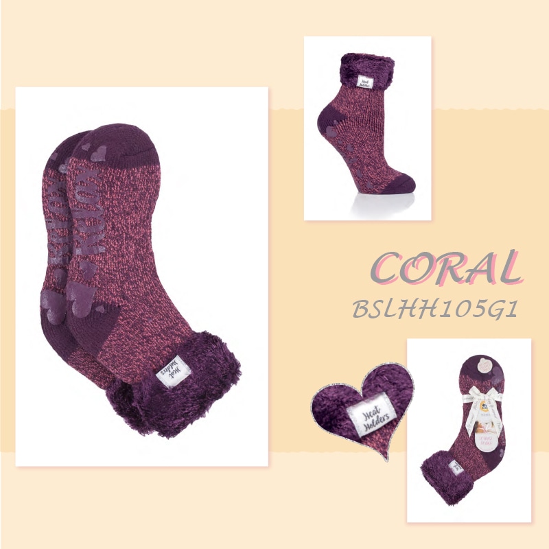 【選択あり】HEAT HOLDERS ヒートホルダーズ サーマルソックス LOUNGE SOCKS EATHER TURN OVER CUFF レディース 22.5cm~26.5cm BSLHH105G1 / 靴下 暖かい 防寒 保温