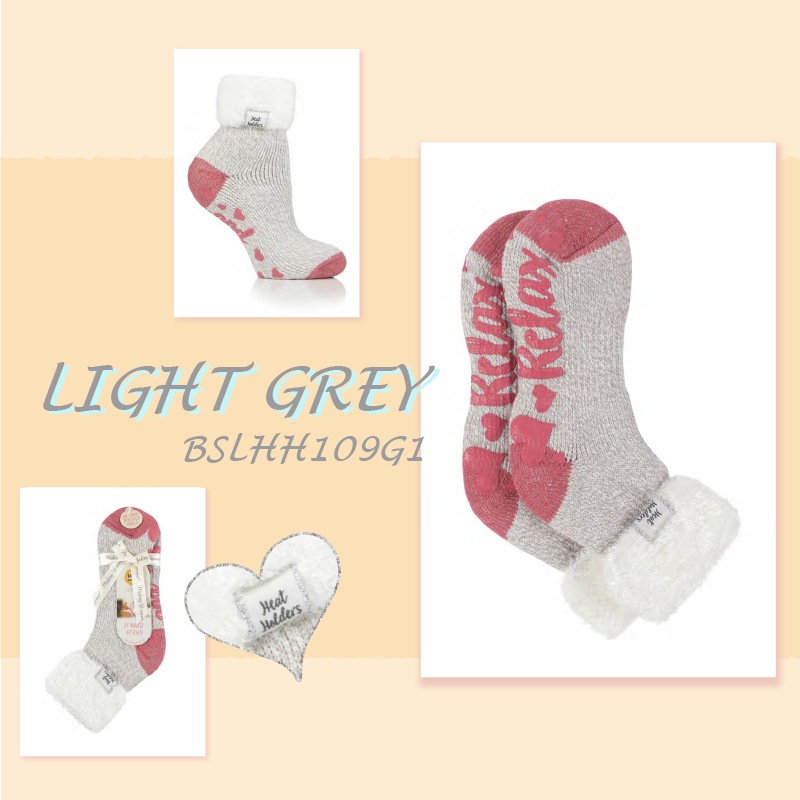 【選択あり】HEAT HOLDERS ヒートホルダーズ サーマルソックス LOUNGE SOCKS EATHER TURN OVER CUFF レディース 22.5cm~26.5cm BSLHH105G1 / 靴下 暖かい 防寒 保温
