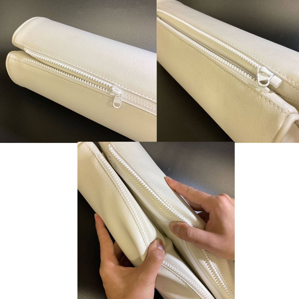 パイプサポートクッション 350mm / ヘッドレスト 背もたれ パイプ レザー クッション