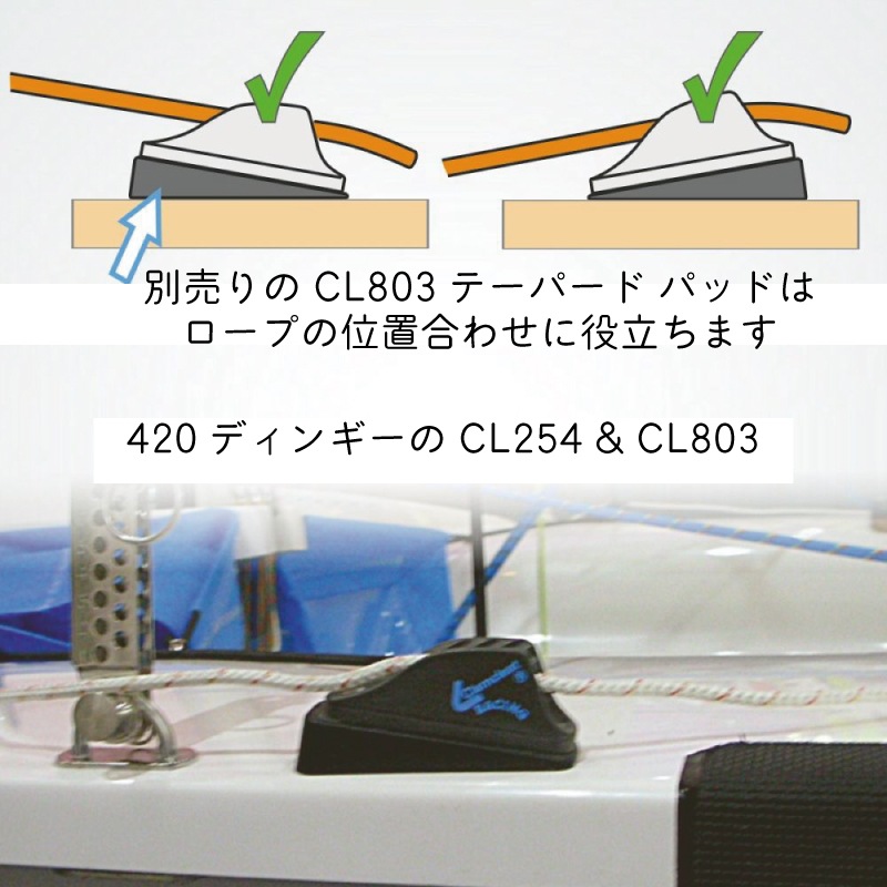 クラムクリート ロープクリート CL254AN / アルミ　ロープ固定　ハードコーディング仕上げ