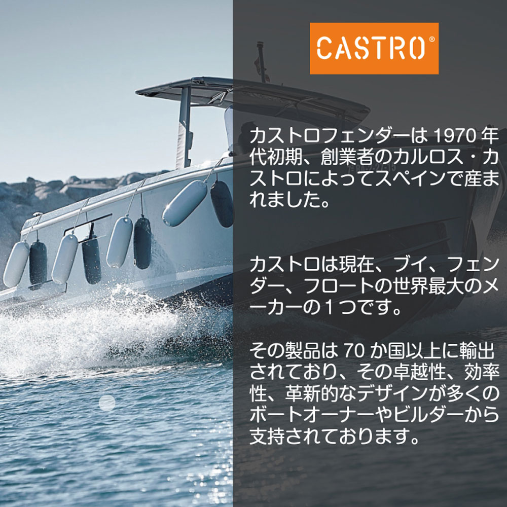 【選択あり】CASTRO カストロ ボートフェンダー A-0HD ブイ エアフェンダー Aシリーズ 全長27cm 船舶