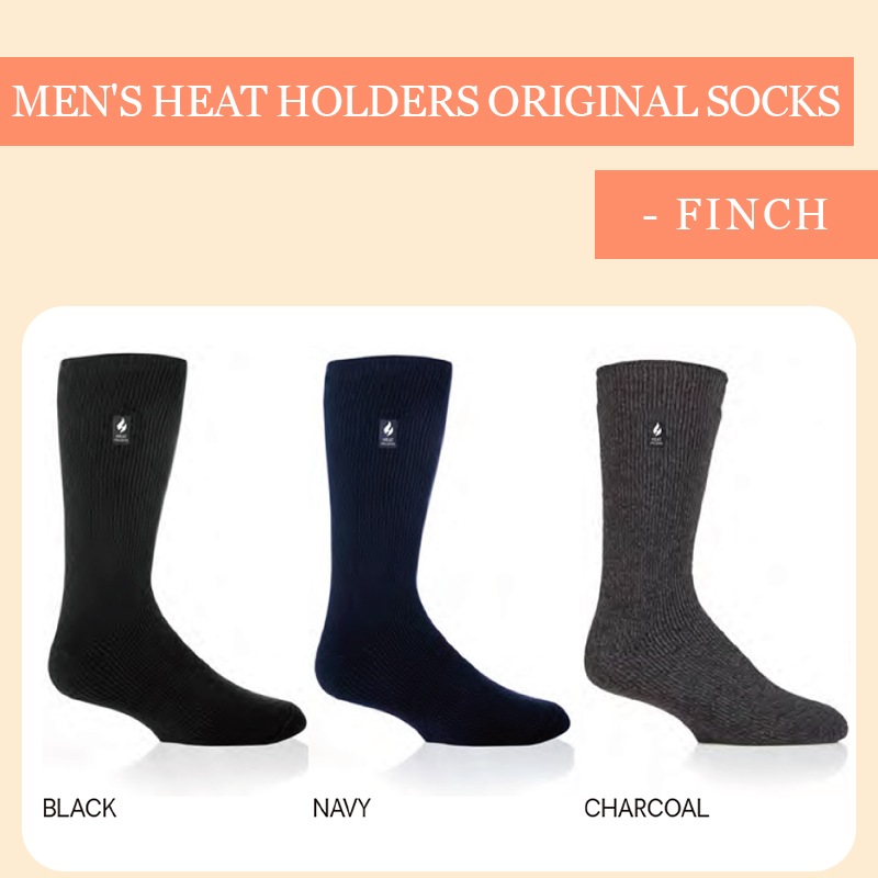 【選択あり】HEAT HOLDERS ヒートホルダーズ サーマルソックス ORIGINAL SOCKS FINCH メンズ 24.5cm～28.5cm BSMHH04H1 / 靴下 暖かい 防寒 保温