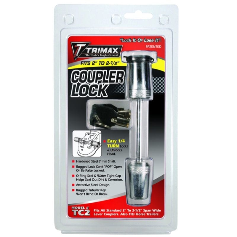 ヒッチカプラー用 カプラーロック ピン 63mm トレーラー部品 鍵 盗難防止