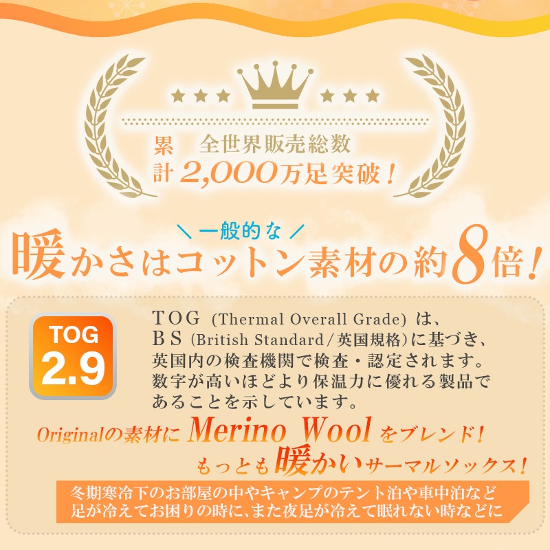 【選択あり】HEAT HOLDERS ヒートホルダーズ サーマルソックス メンズ TWIST LONG WOOL VESKEN 24.5cm～28.5cm BSWHM07H1 / 靴下 暖かい 防寒 保温