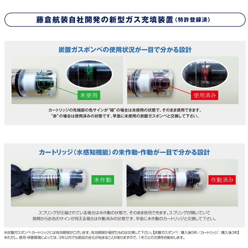 【選択あり】藤倉航装  ライフジャケット WP-2 / ウエストポーチタイプ レッド ブルー ブラック 自動膨張式 救命胴衣 桜マーク