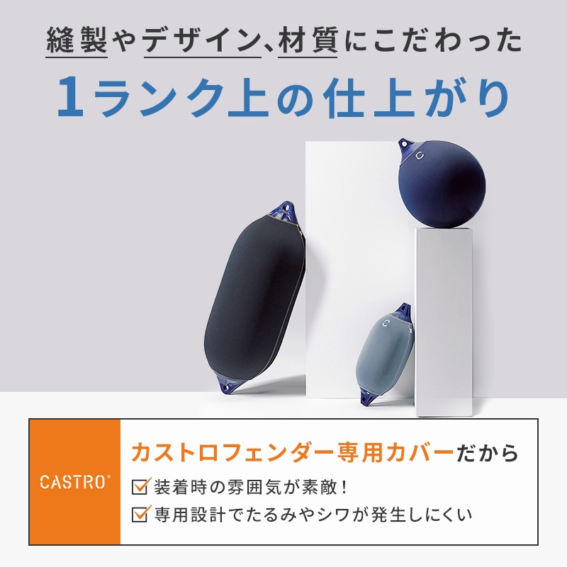 【選択あり】CASTRO カストロ フェンダーカバー Fシリーズ F-3用 ブルー グレー ブラック / ロゴ無し