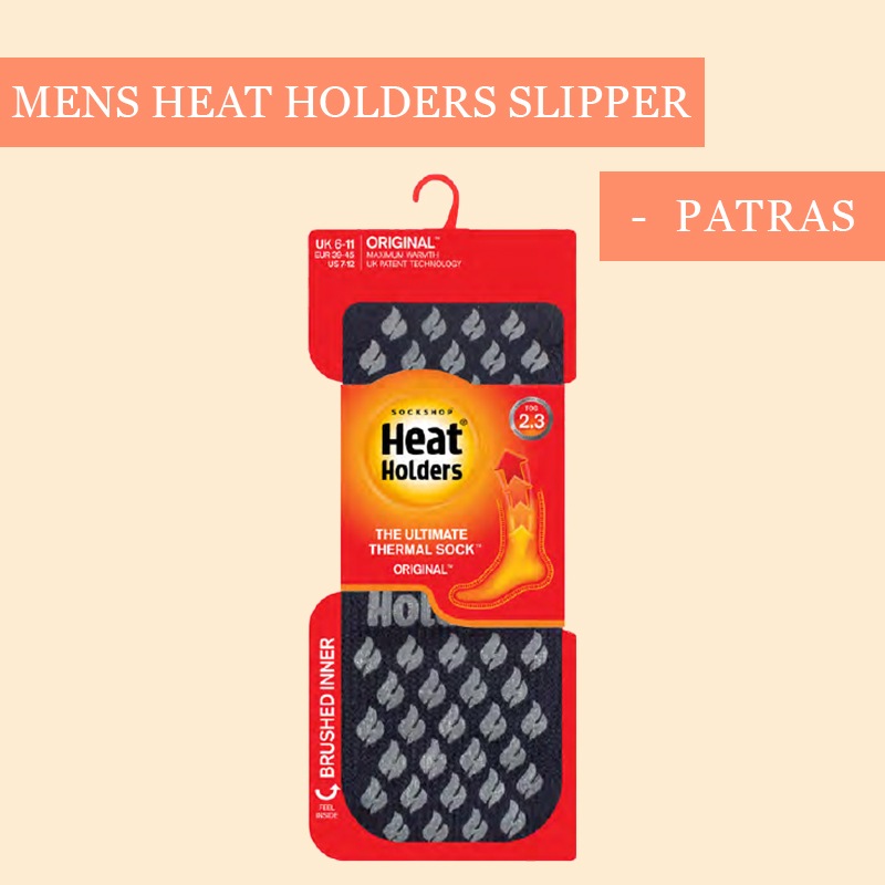 【選択あり】HEAT HOLDERS ヒートホルダーズ サーマルソックス SLIPPER PATRAS メンズ 24.5cm～28.5cm BSMHH821H1 / 靴下 暖かい 防寒 保温