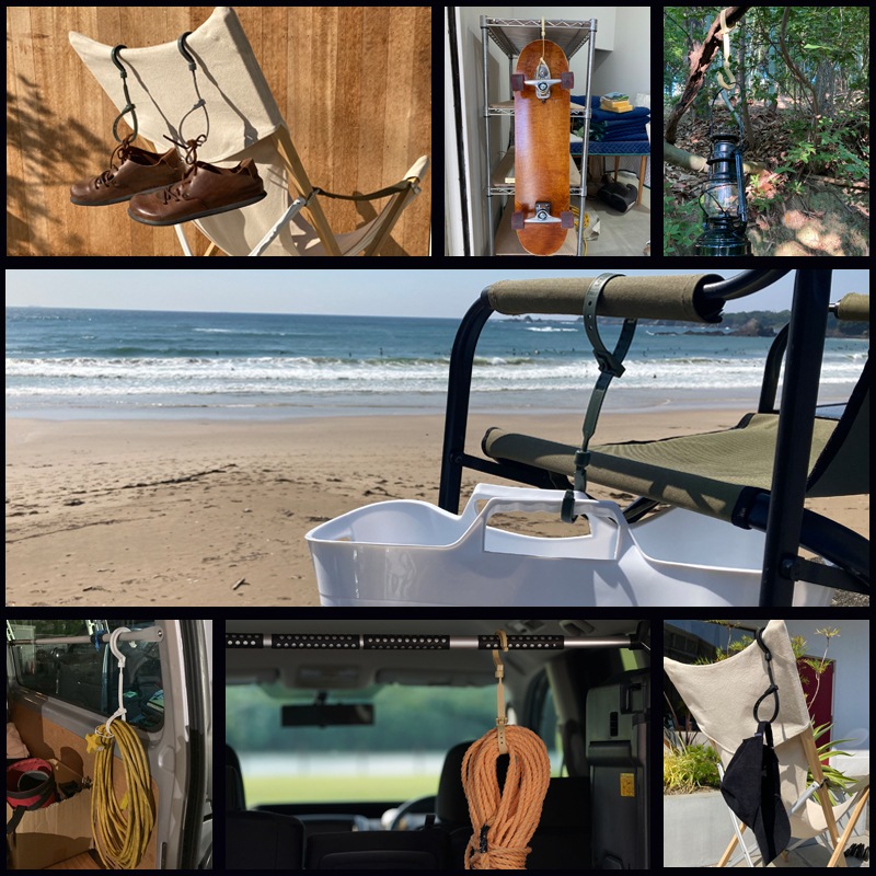 【選択あり】日動工業 万能フッカー BH-500SH 長さ500mm Φ30フック / カーキ グレー ホワイト ベージュ ブラック