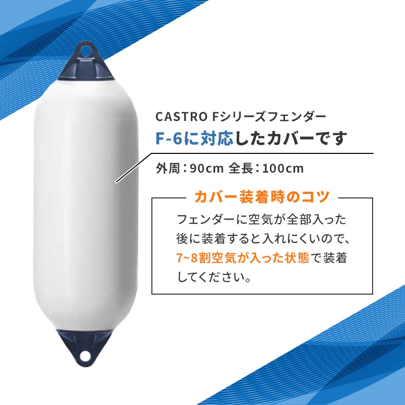 【選択あり】CASTRO カストロ フェンダーカバー Fシリーズ F-6用 ブルー グレー ブラック / ロゴ有り ロゴ無し