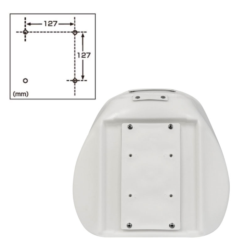 WISE パイロットシート 8WD015-3 / アームレスト付き ボートシート 船 イス 椅子 白 ホワイト